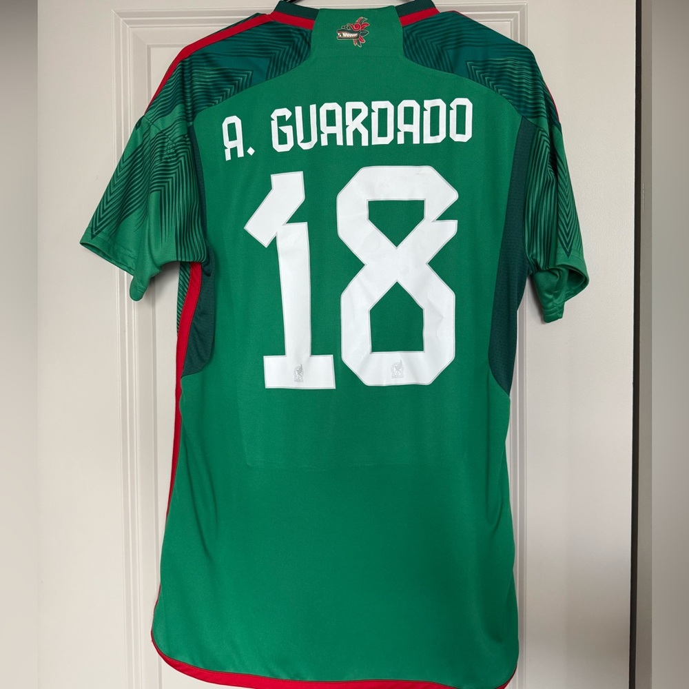 Adidas Mexico 2022 World Cup Home Jersey - A. Guardado 18 - M - Picture 2 of 13